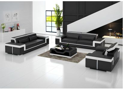 Ledersofa Sofagarnitur 32 Sitzer Set Garnitur Polstersofa Couch Designer Gruppe