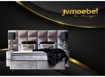 Bett 2x Nachttisch 3 tlg. Schlafzimmer Set Designer Luxus Betten Hotel Komplett