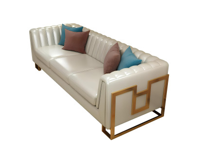 Ledersofa Couch Dreisitzer Garnitur Design Modern Sofas Sofa 3 Sitzer Edelstahl