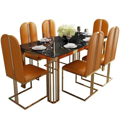Essgarnitur Esstisch 6 x Stuhl Set Set Garnitur Tisch Klassische Essgruppe 7tlg.
