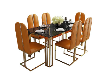 Essgarnitur Esstisch 6 x Stuhl Set Set Garnitur Tisch Klassische Essgruppe 7tlg.
