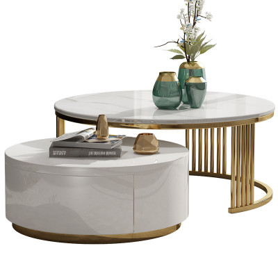 Beistell Couch Tisch Rund Tische Runde Sofa Metall Glas Designer Luxus design