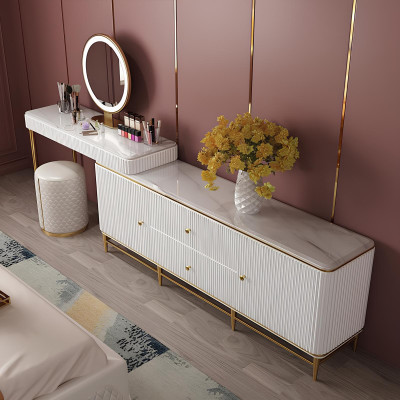 Schminktisch Spiegel Luxus Konsole Kommode Schlafzimmer Tische Tisch Kommoden