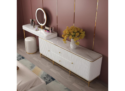 Schminktisch Spiegel Luxus Konsole Kommode Schlafzimmer Tische Tisch Kommoden