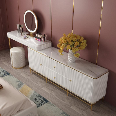 Schminktisch Spiegel Hocker Komplett Kommode Schlafzimmer Moderne Möbel Konsole
