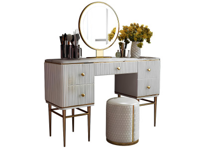 Schminktisch Spiegel Hocker Komplett Set Kommode Schlafzimmer Neu 2tlg. Konsole