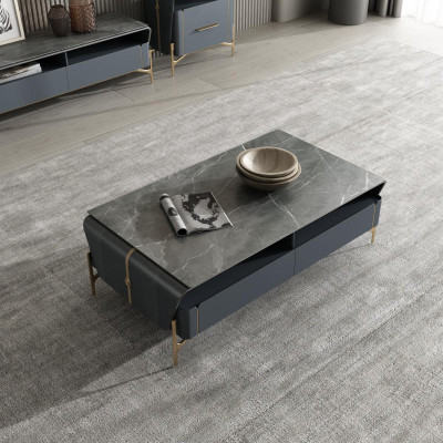 Couchtisch Tisch Luxus Design Tische Kaffee Beistelltische Wohnzimmer Stein Neu