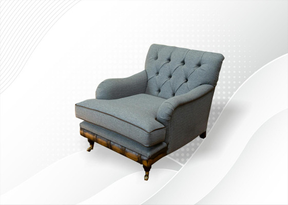 Design Luxus Chair Sessel Sofa 1 Sitzer Fernseh Lounge Chaise Sofa Leder Textil