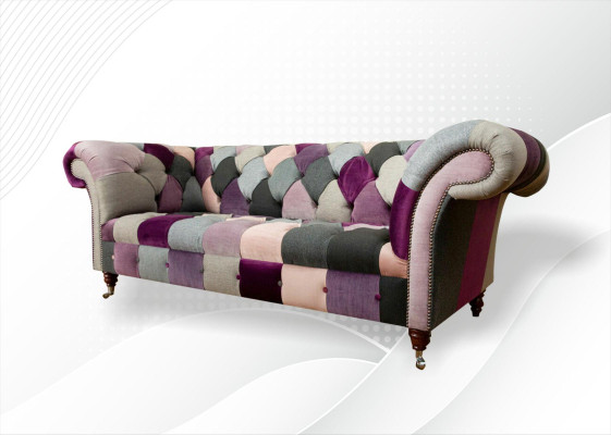 Stoffsofa Couch Dreisitzer Garnitur Design Modern Sofas Sofa 3 Sitzer Bunt Neu