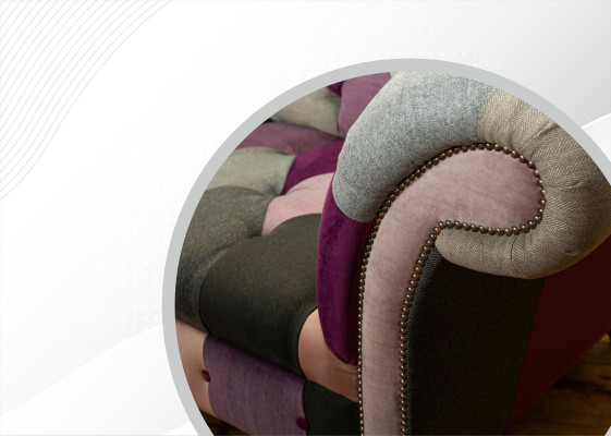 Stoffsofa Couch Dreisitzer Garnitur Design Modern Sofas Sofa 3 Sitzer Bunt Neu