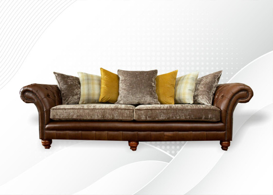 Design Sofa 4 Sitz Wohnzimmer Couch Couchen Polster Sofas Chesterfield xxl big