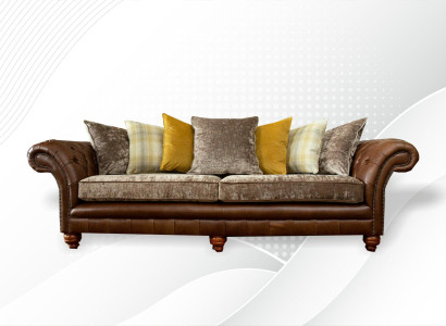 Design Sofa 4 Sitz Wohnzimmer Couch Couchen Polster Sofas Chesterfield xxl big