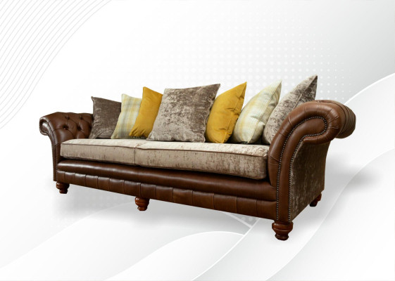 Design Sofa 4 Sitz Wohnzimmer Couch Couchen Polster Sofas Chesterfield xxl big