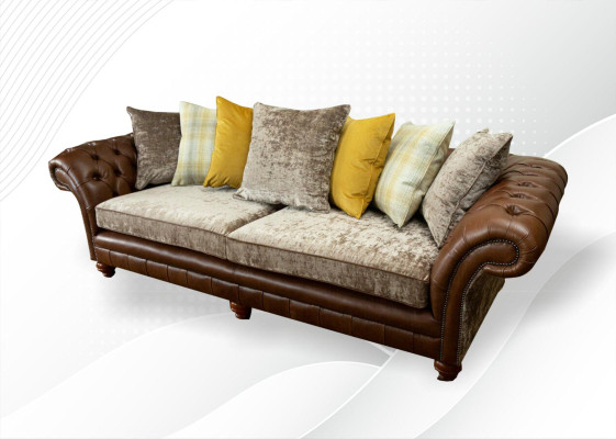 Design Sofa 4 Sitz Wohnzimmer Couch Couchen Polster Sofas Chesterfield xxl big