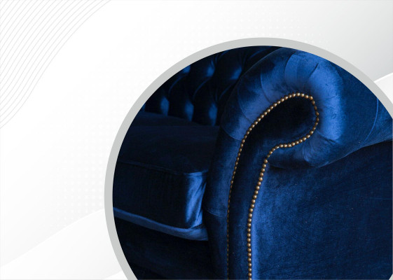 Zweisitzer Couch Polster Sofa 2 Sitz Textil Couchen Stoff Luxus Chesterfield Neu