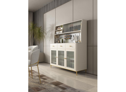Anrichte Vitrine Kommode Schrank Design Hochglanz Möbel Italienischer Stil Luxus