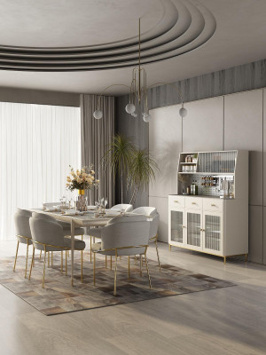 Anrichte Vitrine Kommode Schrank Design Hochglanz Möbel Italienischer Stil Luxus