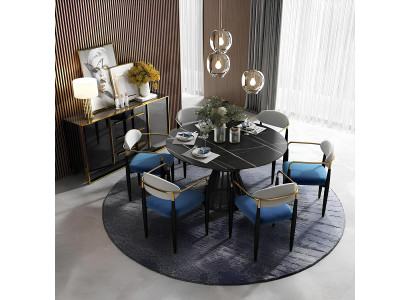 Esstisch 6x Stühle Stuhl Esszimmer Set Essgruppe Tisch Tische 8tlg Garnitur Neu