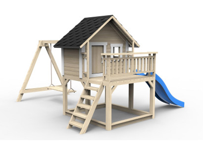 Spielplatz Baumhaus Rutsche Kinder Hütte Spielturm Holzhaus Kinder Holz
