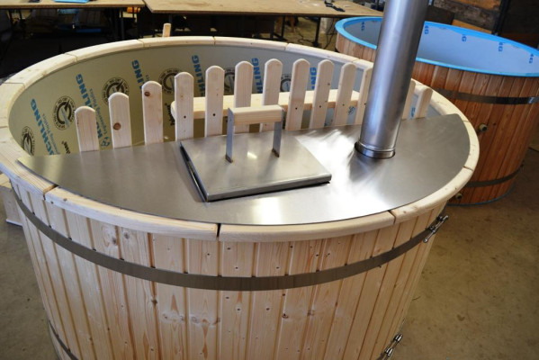 Whirlpool Badefass Externer Garten Fass Bad Thermoholz Pool Ofen Holz