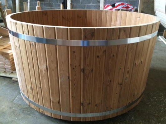 Whirlpool Badefass Externer Garten Bad Thermoholz Pool Ofen Holz Fass