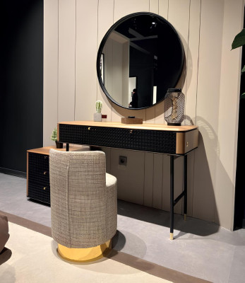 Schminktisch Set Spiegel Schlafzimmer Möbel Design 2tlg. Kommode Loft