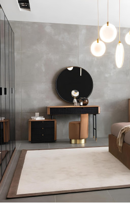 Schminktisch Set Spiegel Schlafzimmer Möbel Design 2tlg. Kommode Loft
