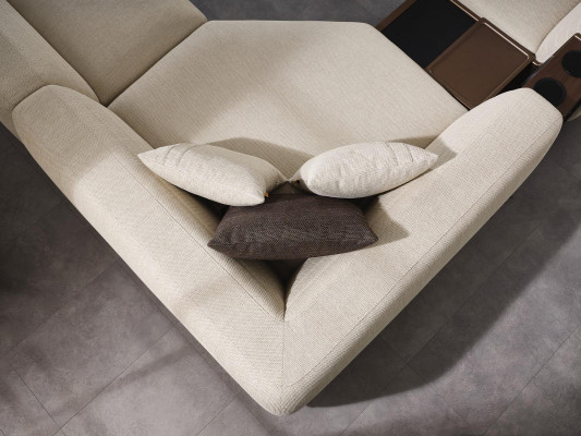 Wohnzimmer Set Ecksofa  U-Form Sofa Couch Luxus Couchtisch Modern Hocker