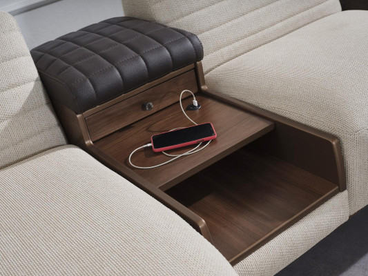 Wohnzimmer Set Ecksofa  U-Form Sofa Couch Luxus Couchtisch Modern Hocker