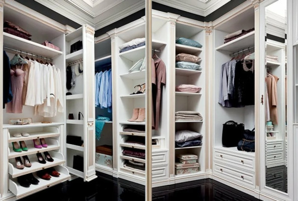 Begehbarer Moderner Kleiderschrank Designer Holz Eckschränke Holz Möbel