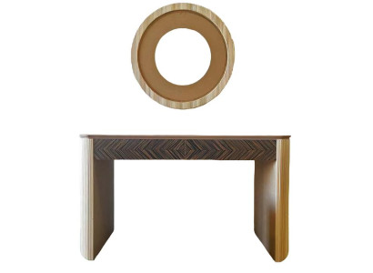 Schminktisch Spiegel Design Holz Modern Abstrakt 2tlg Wandspiegel Schlafzimmer