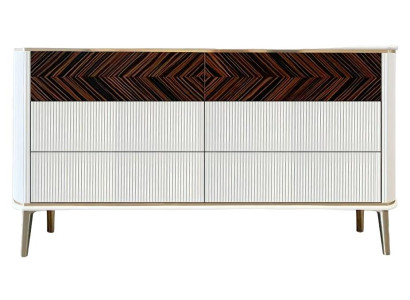 Kommode Schlafzimmer JV Möbel Flügeltür Design Italienische Braun Elegantem Neu