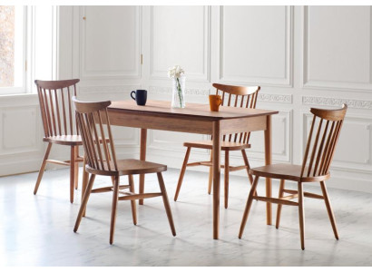 Esszimmer Set Garnitur Braun Tisch 4x Stühle Design Modern Möbel Luxus Esstisch