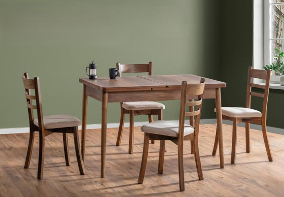 Esszimmer Set Hochwertig Garnitur Tisch 4x Stühle Design Modern Möbel  Esstisch