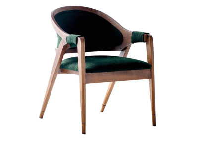 Stuhl Modern Polster Stuhl Grün Designerstuhl Esszimmer Lehnstuhl Luxus Möbel