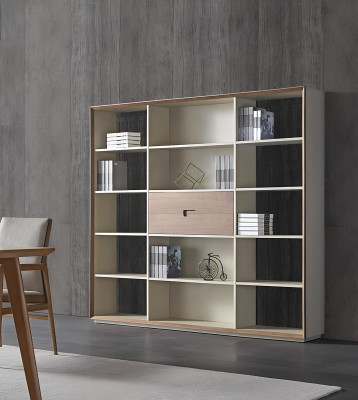 Büro Set Tisch Stuhl Regal Holz Garnitur Schreib Tische Designer Office Italien