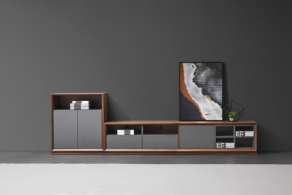 Design Wohnwand RTV Side Low Schrank Board Wohnzimmer Regal Garnitur Tisch Neu