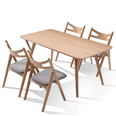 Esstisch Esstische Tisch Büro Design Konferenztisch Tisch +4 Stühle Set  Neu