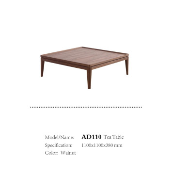 Design Holz Tisch Wohnzimmer Couchtische Sofa Beistell Tische Kaffee 110x110cm
