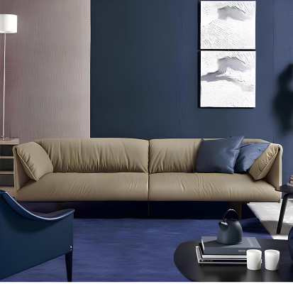 XXL Big Sofa Vier Sitzer Couch Leder Polster Sofas Sitz Italien Möbel Couchen