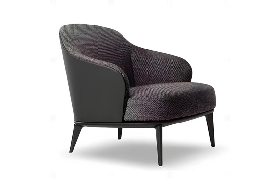 Design Lounge Club Relax Sessel Stuhl Polster Fernseh Stoff Textil Holz 1 Sitzer