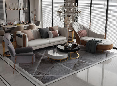 Design Sofa Garnitur Möbel Italien Set Couch Polster Sitz Samt 3+1 Gruppe Wohn
