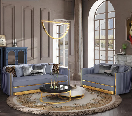 Design Sofa Polster Sitz Couch Garnitur 3+2+2 Sitzer Textil Couch Luxus Sofas