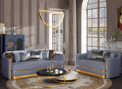 Design Sofa Polster Sitz Couch Garnitur 3+2+2 Sitzer Textil Couch Luxus Sofas