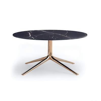 Couchtisch Design Metall Marmor Rund Gold Italien Möbel Tisch Wohnzimmer Tische