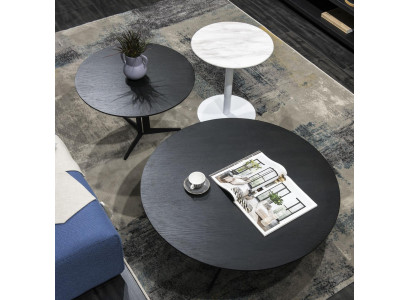 Beistell Rund Tisch Couchtisch Design Metall Holz Gold Sofa Wohnzimmer Tische