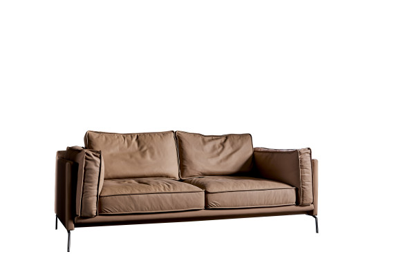 Zweisitzer Couch Polster Design Sofa 2er Sitz Sofas Zimmer Möbel Moderne Leder