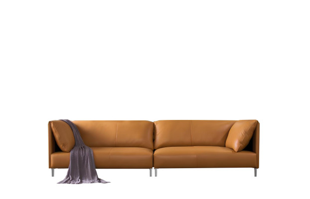 XXL Big Sofa Vier Sitzer Couch Leder Polster Couchen Sofas Sitz Italien Möbel