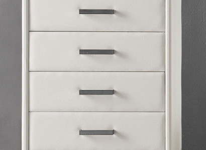XXL Leder Hochschrank Sideboard Kommode 6 Schubladen Schränke Schrank Kommoden