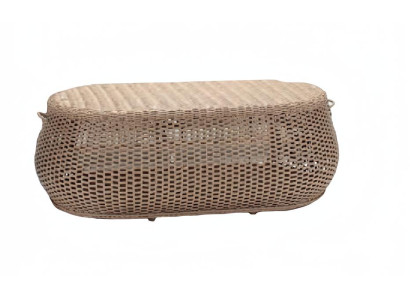 Couchtisch Braun Luxus Moderner Tisch Design Kaffeetisch Rattan Beistell